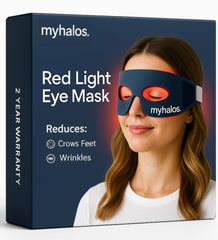 MyHalos Under Eye Mask front view for at home red light sessions.