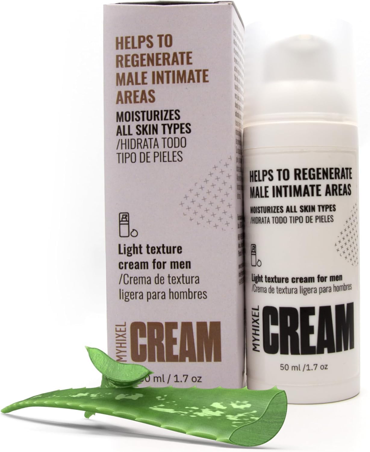 MYHIXEL Men’s Intimate Cream bottle for daily hydration of sensitive skin.