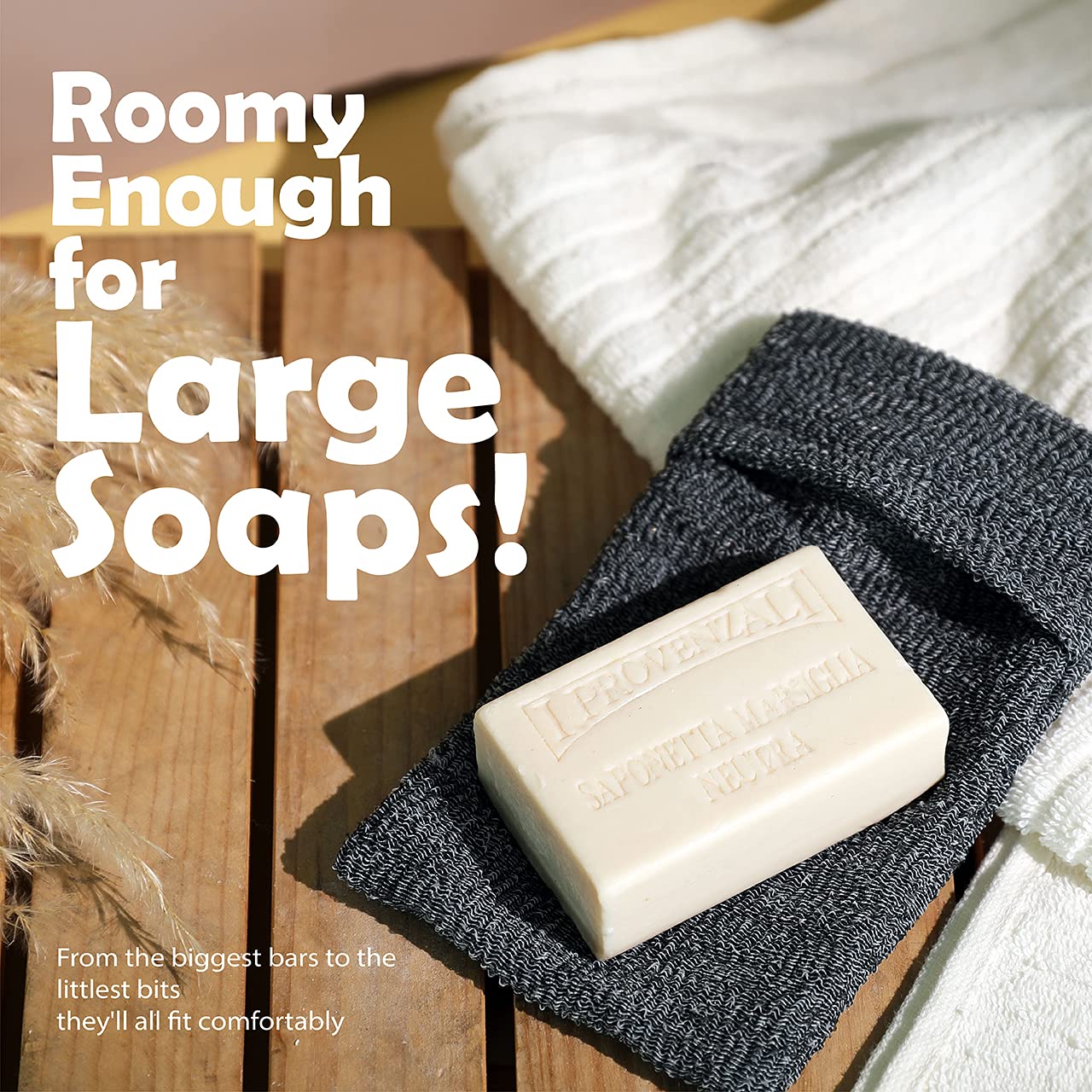 myHomeBody nylon pouch detail with sturdy stitching for longevity