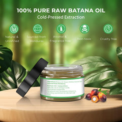 Mysense Batana Oil on hair for potential growth support.