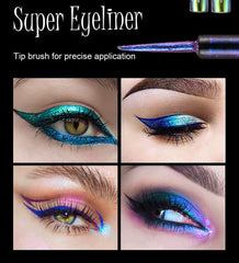 Mysense Chameleon Liquid Eyeliner color swatch revealing color shift under light.