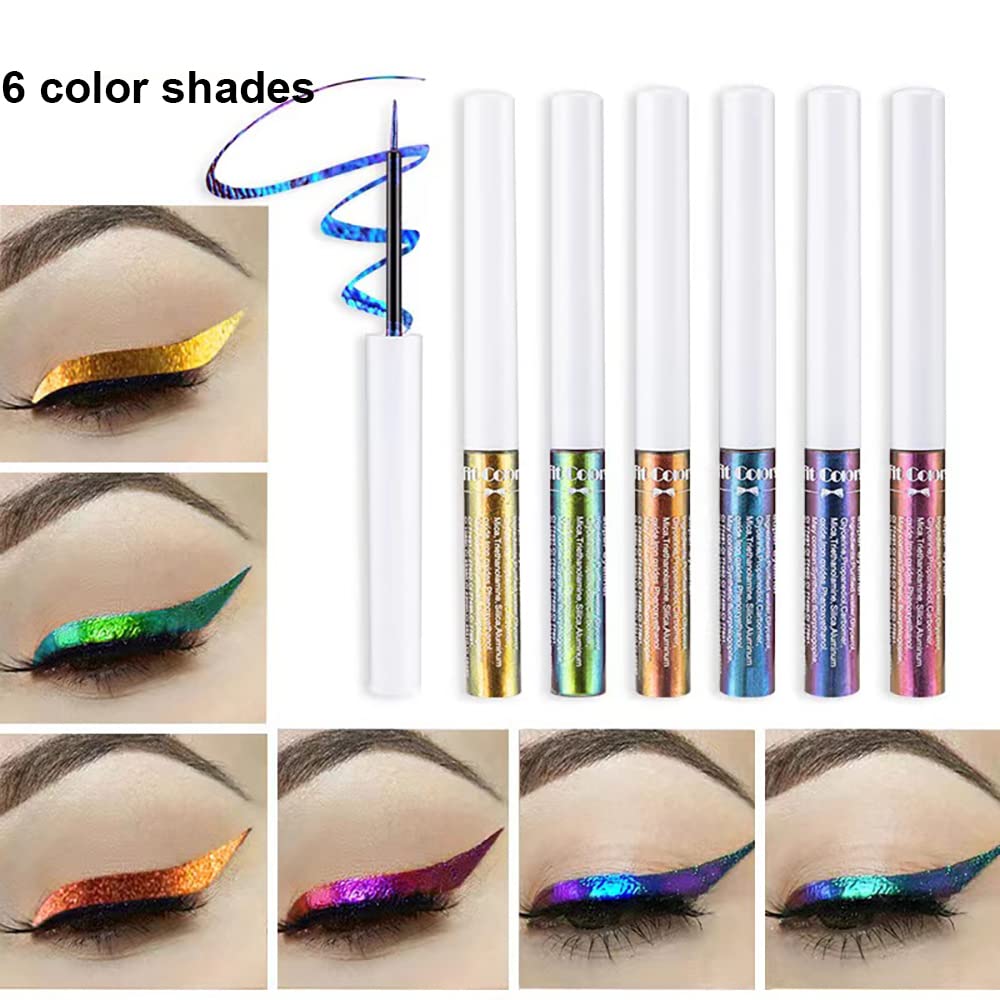 Mysense chameleon eyeliner inner corner glitter highlight close-up.
