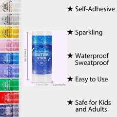 Mysense face and hair glitter gel adds shimmer with quick drying.