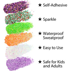 Mysense iridescent white glitter stick on hair for shimmering strands.