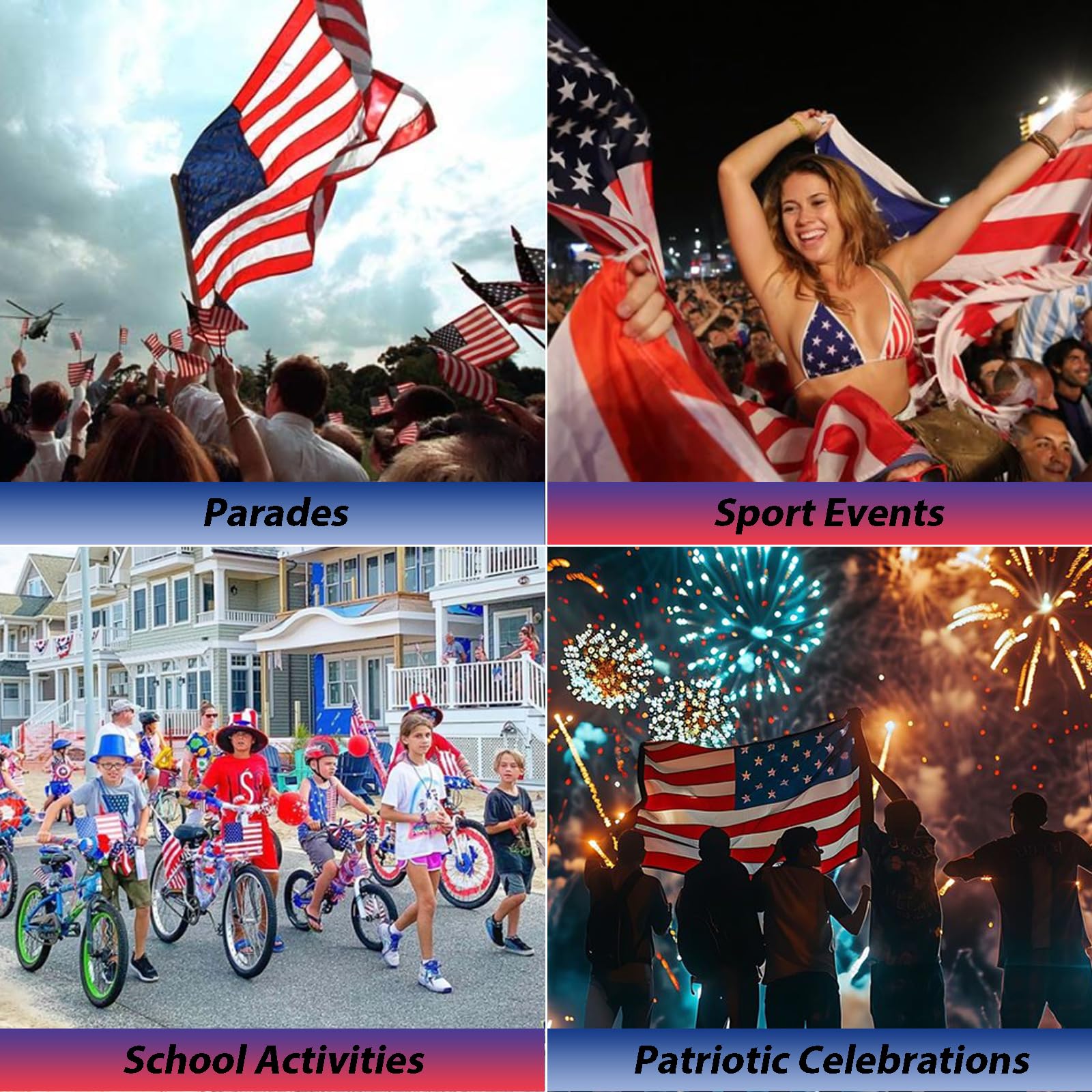 Mysense red white blue glitter freckles elevate party outfits and school spirit