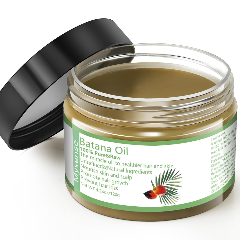 Mysense Batana Oil bottle for scalp nourishment.