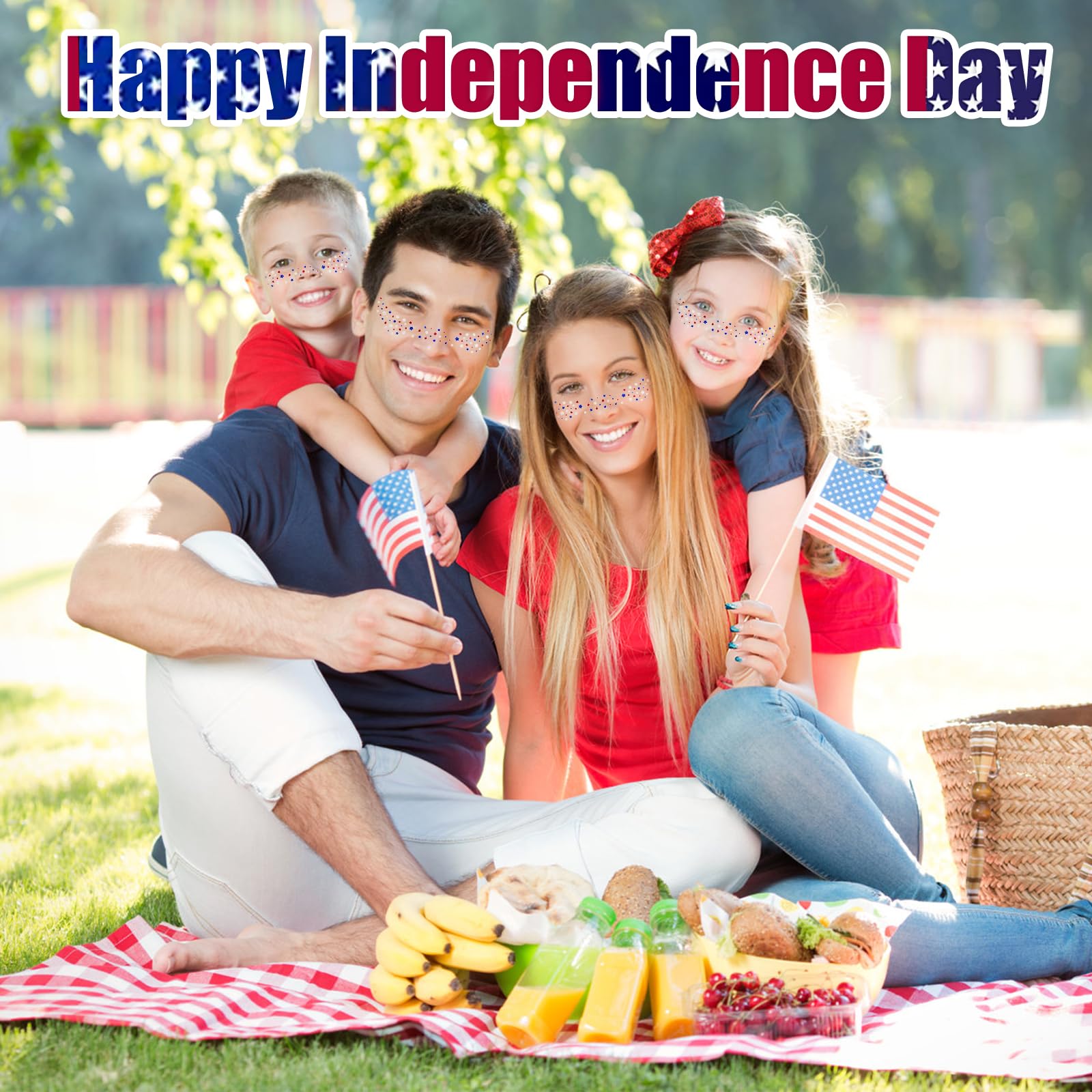 Mysense USA flag star freckles stickers stay vibrant through outdoor celebrations