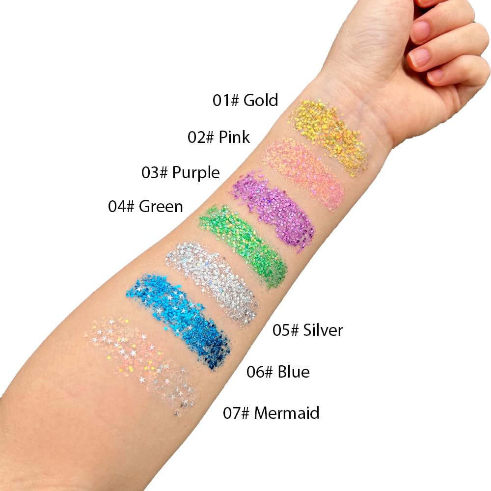 Mysense Waterproof glitter stays through sweat and water for lively events.