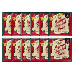 Mysore Sandal Soap pack of 12 bars with 150 g each for daily cleansing