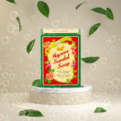 Mysore Sandal Soap creating rich lather for hydrated skin