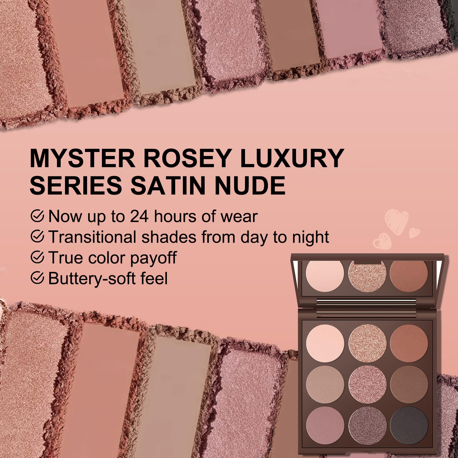 MYSTER ROSEY long-wear 12h waterproof eyeshadow for crease-free wear