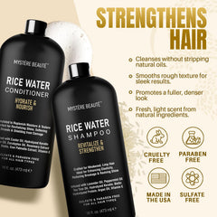 MYSTÉRE BEAUTÉ Rice Water Conditioner close-up for detangling and shine