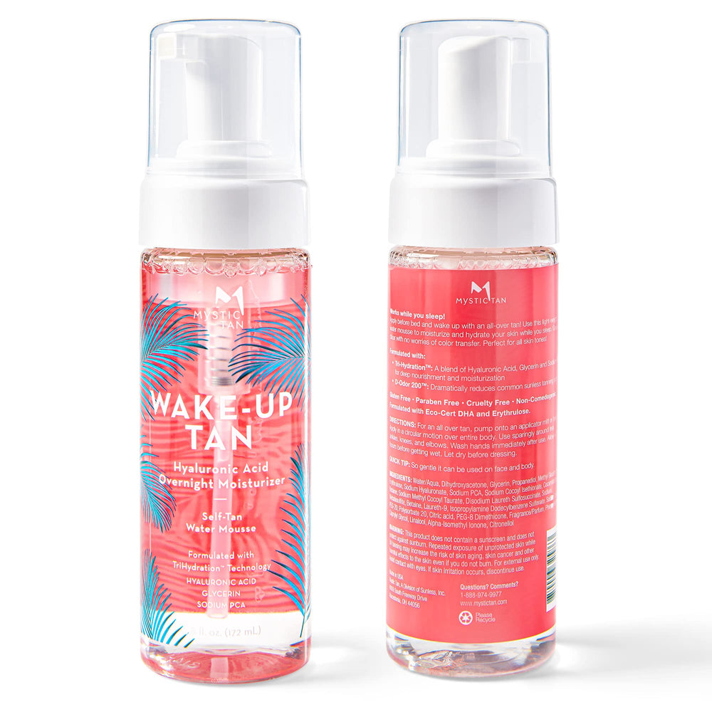Mystic Tan Wake-Up Tan foam texture spreads evenly for a natural-looking tan.
