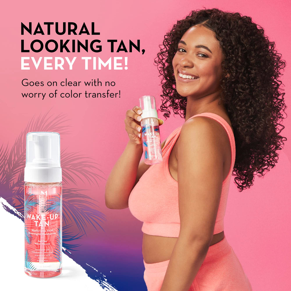 Mystic Tan Wake-Up Tan odor-free technology minimizes tanning odor during use.