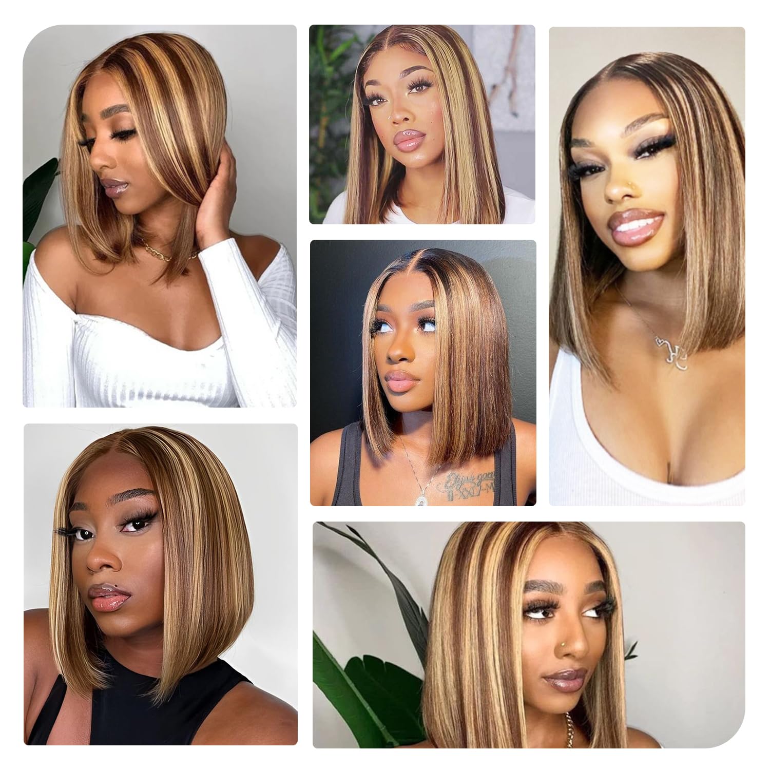 Mysyty Highlight Bob Wig 12-inch length suits many occasions.