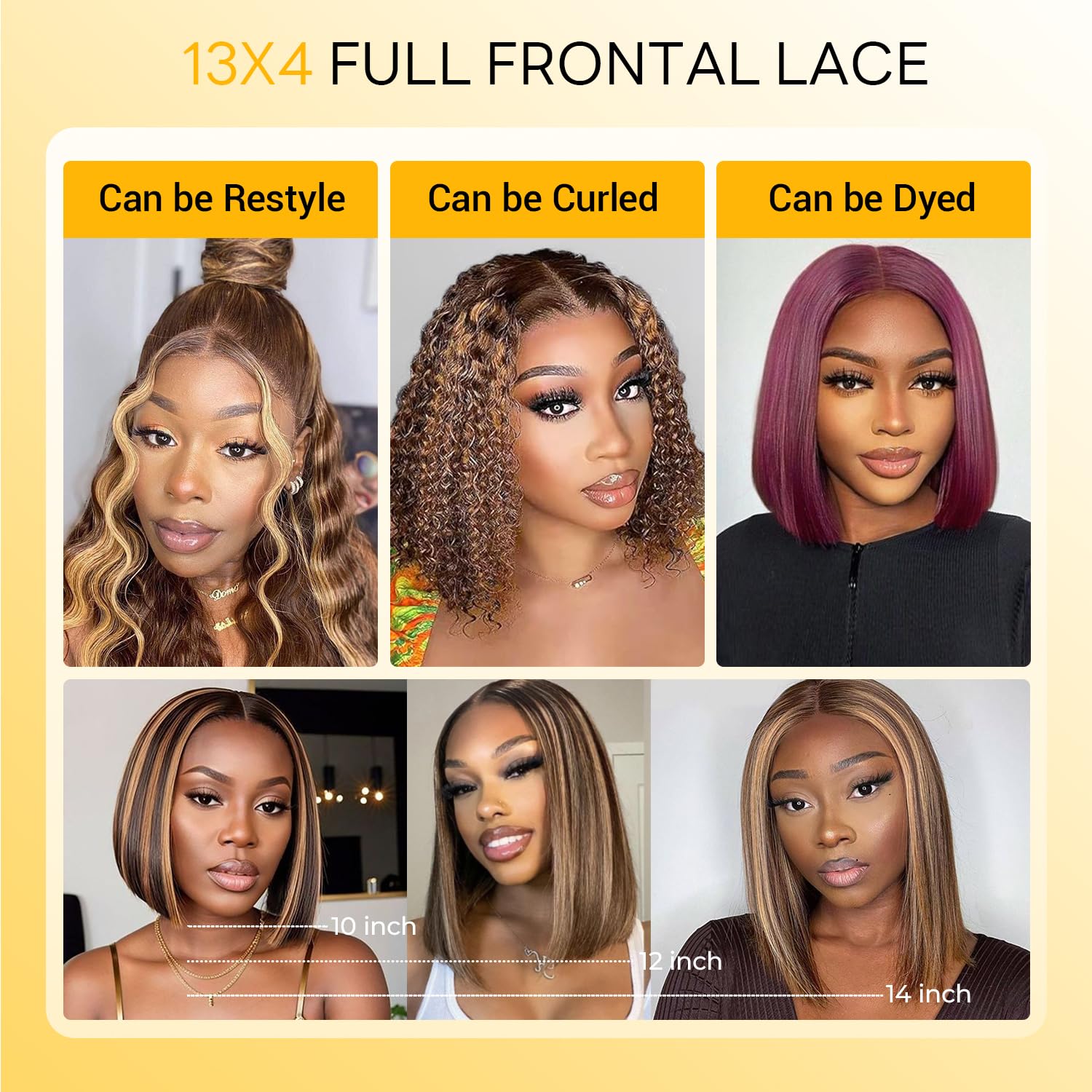 Mysyty Highlight Bob Wig blonde highlights add sun-kissed dimension.