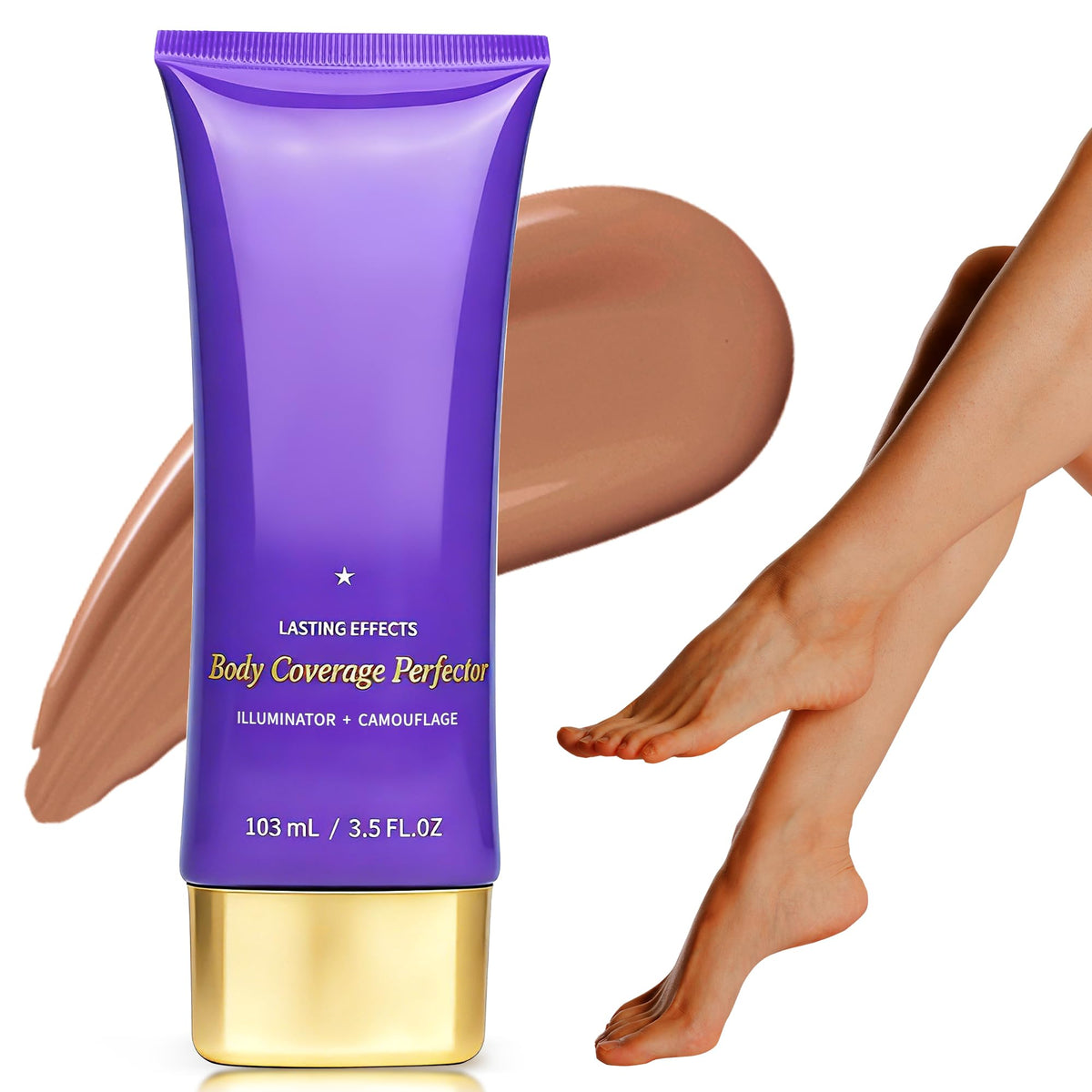 MyTend tattoo cover up makeup bronze bottle for easy on-the-go application.
