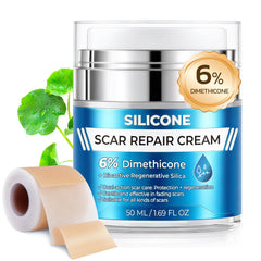 MythosFlow Scar Cream bottle shows a silicone-based formula for smoother scars