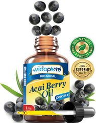 MYVIDAPURE Acai Berry Oil texture on skin with light, non-greasy finish.