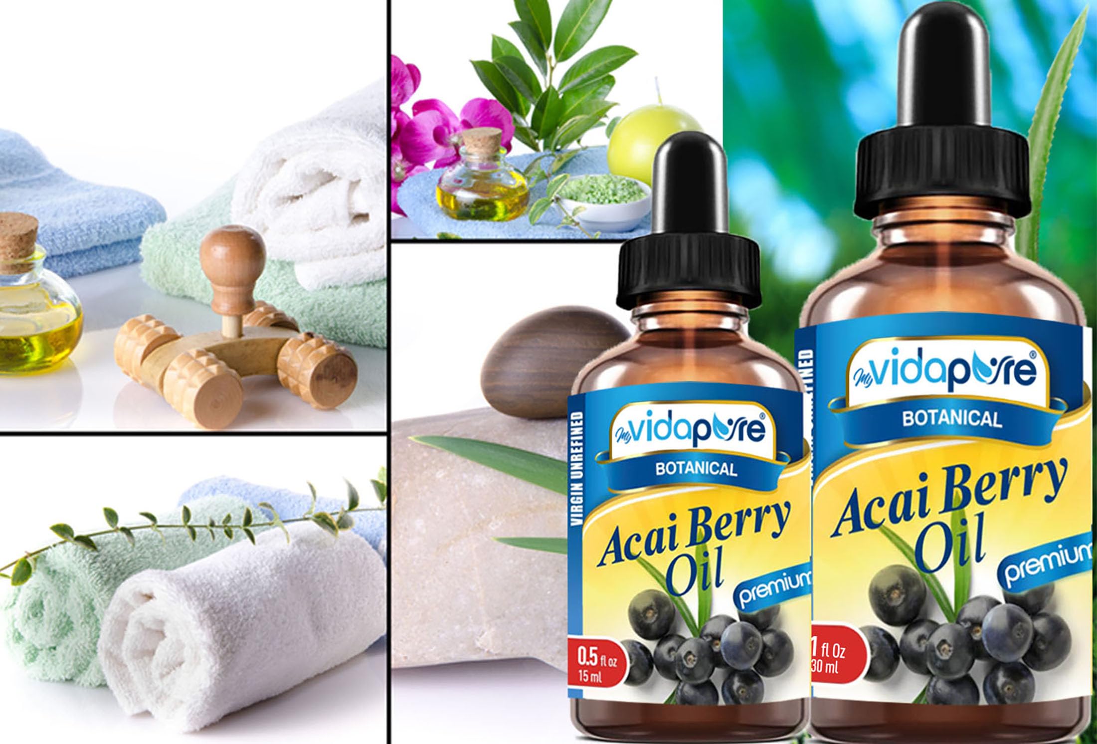 MYVIDAPURE Acai Berry Oil wild-sourced ingredients emphasize natural nourishment.
