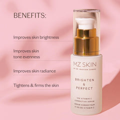 MZ SKIN Brighten serum pump dispenses precise drops for consistent use