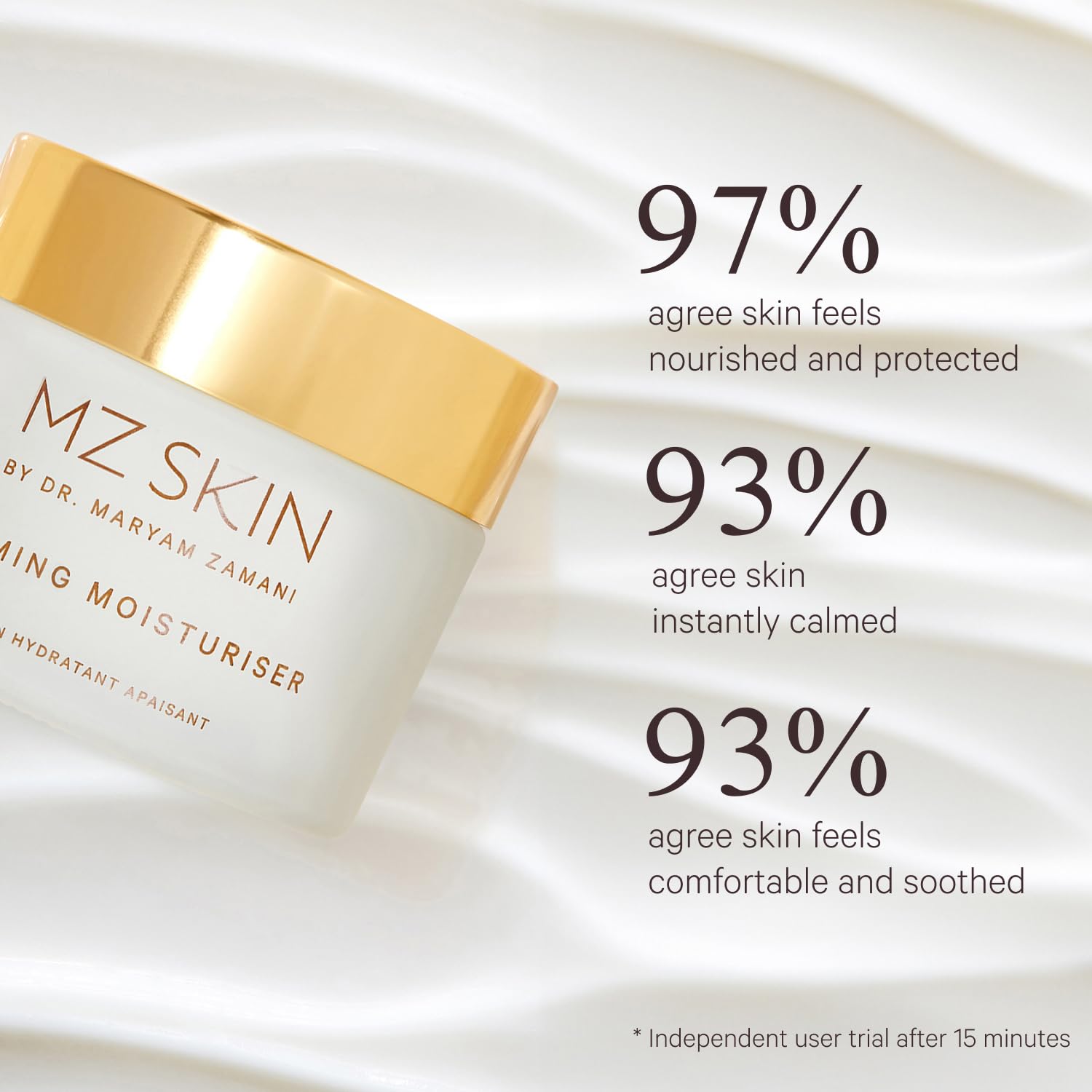 MZ Skin Centella Asiatica action closeup emphasizing soothing plant extract