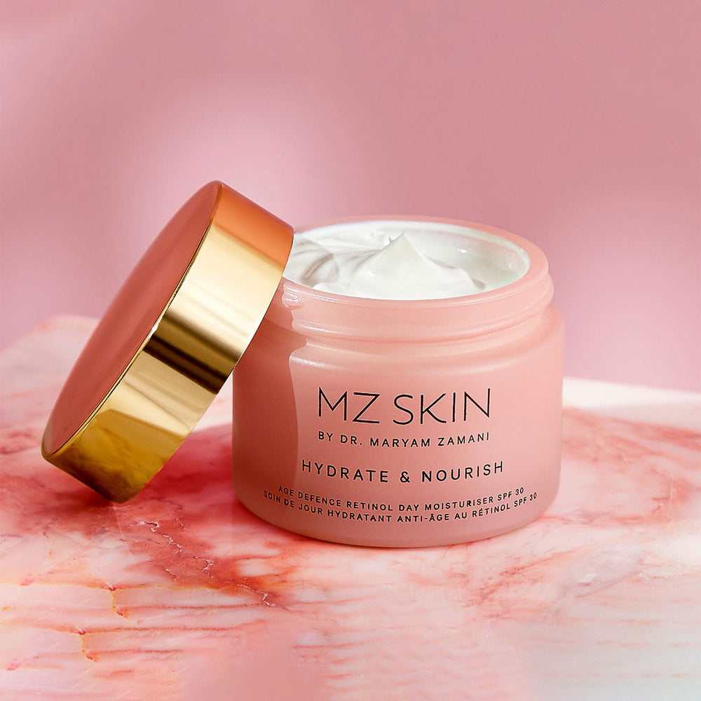 Hyaluronic acid glow highlight on moisturized skin and long-lasting hydration