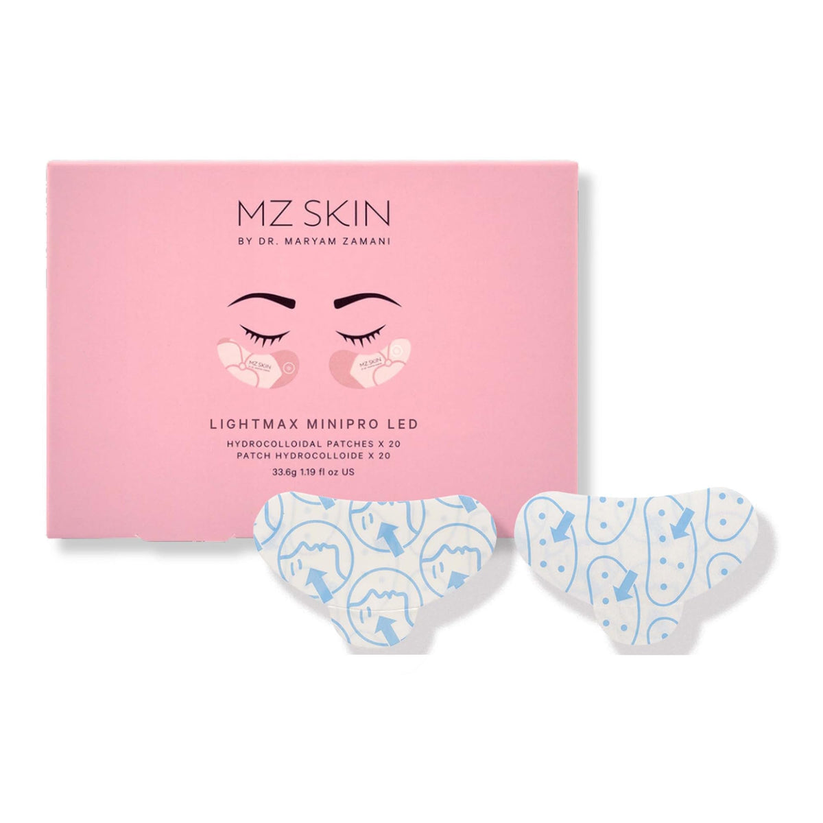 MZ Skin Lightmax MiniPro hydracollodial patch under-eye area for soothing hydration