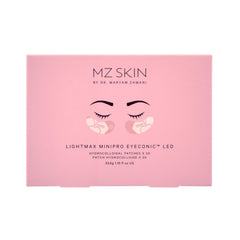 MZ Skin Lightmax MiniPro patch on under-eye area supports gentle cooling and care