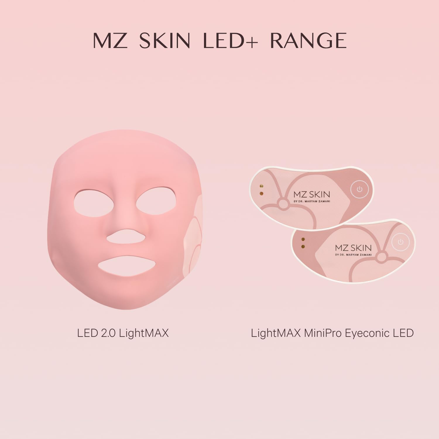 MZ SKIN LightMAX MiniPro Eyeconic LED patch during therapy session for under-eye refresh