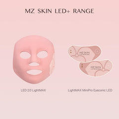 MZ SKIN LightMAX MiniPro Eyeconic LED patch during therapy session for under-eye refresh