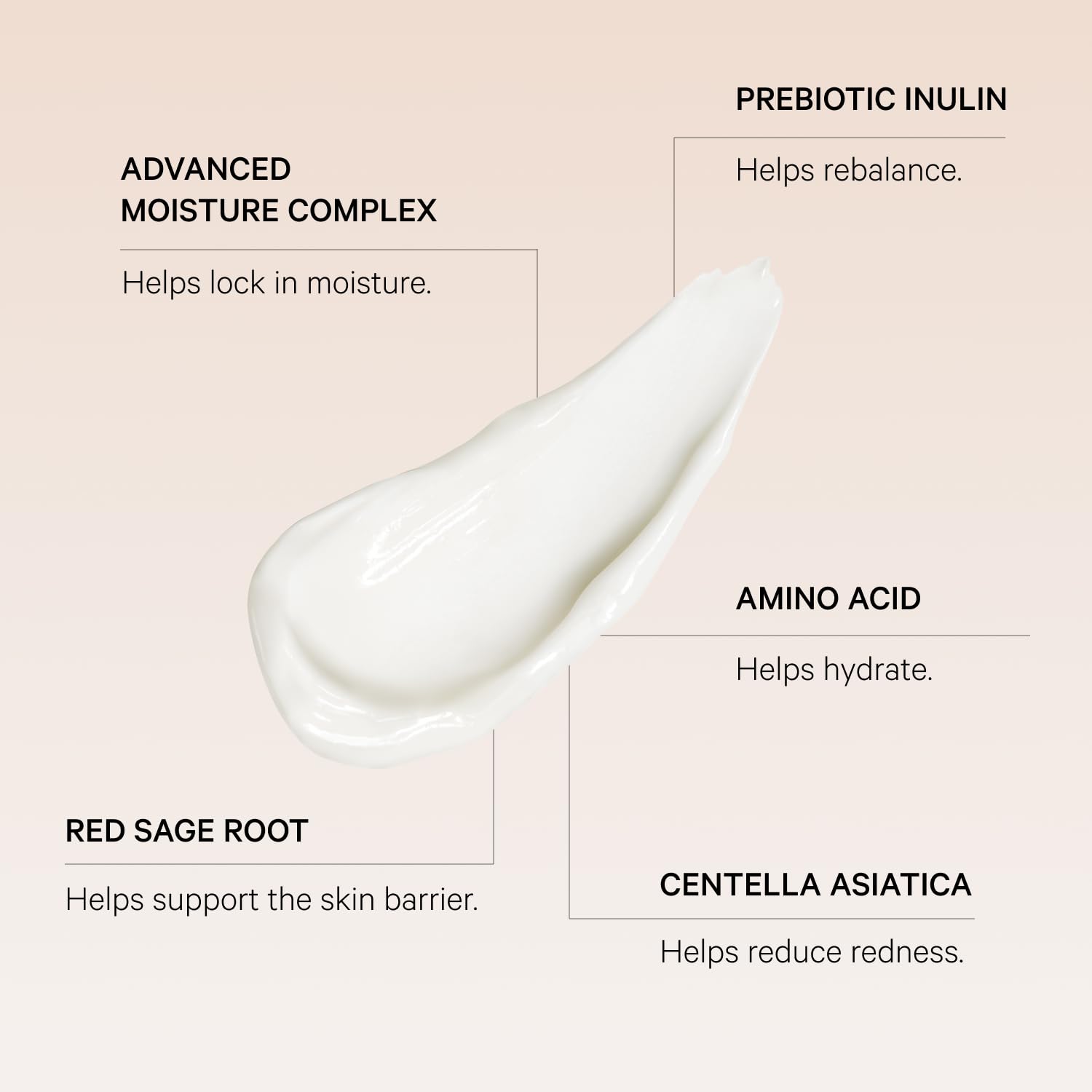 MZ Skin Prebiotic enriched formulation visual for strengthened skin barrier support