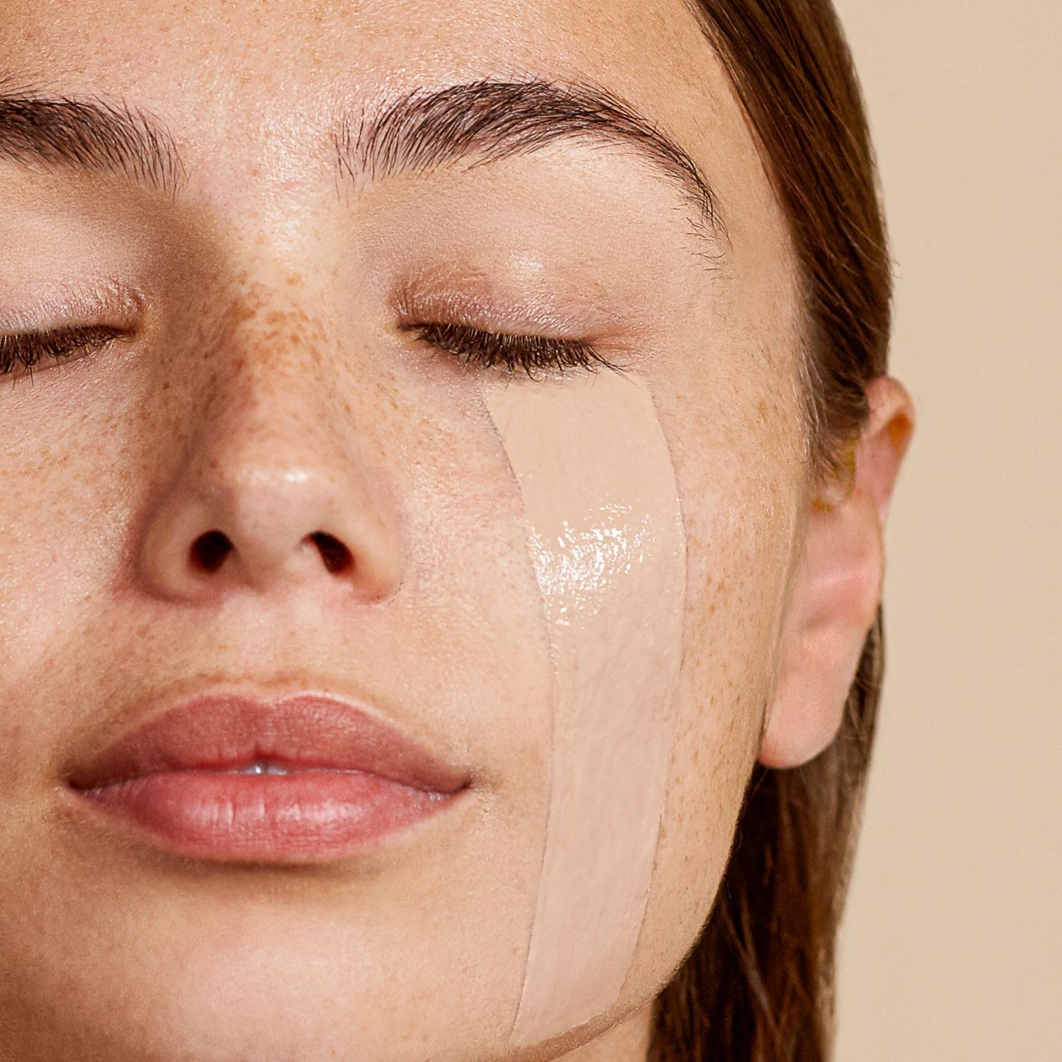 MZ SKIN texture close-up reveals second-skin, hydrated finish