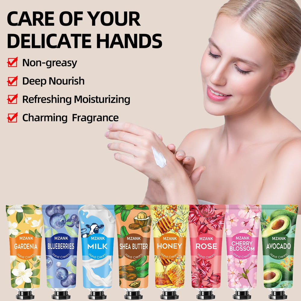 MZANK 14-pack hand cream with honey milk scent soothing and travel-friendly