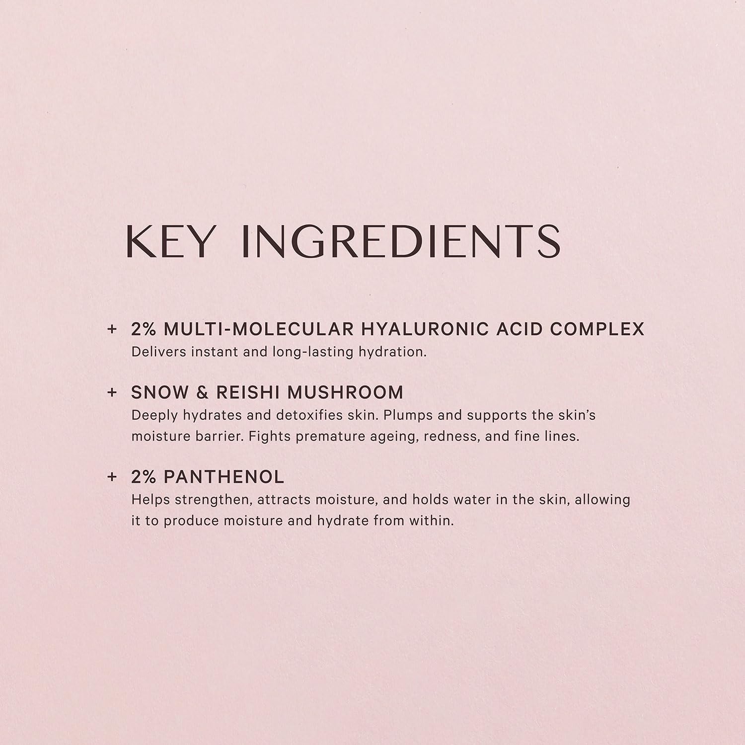 MZ Skin Hyaluronic Serum texture swatch highlighting multi-molecular formula