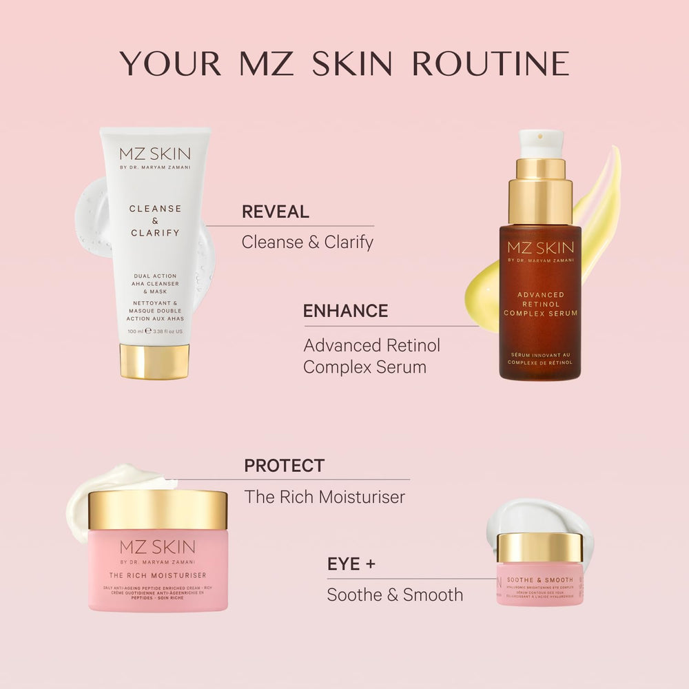 MZ SKIN Texture swatch shows creamy finish ideal for overnight use