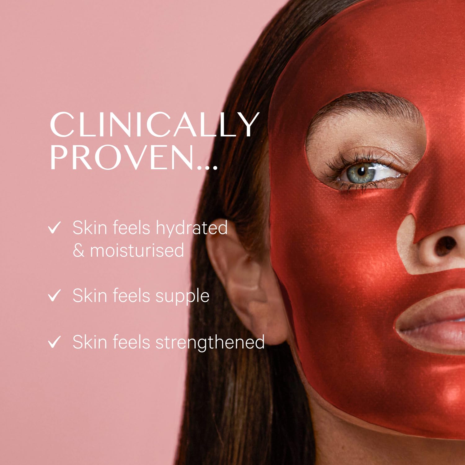 Mz Skin Vitamin-Infused Meso Face Mask hydrogel sheet closeup showing hydration