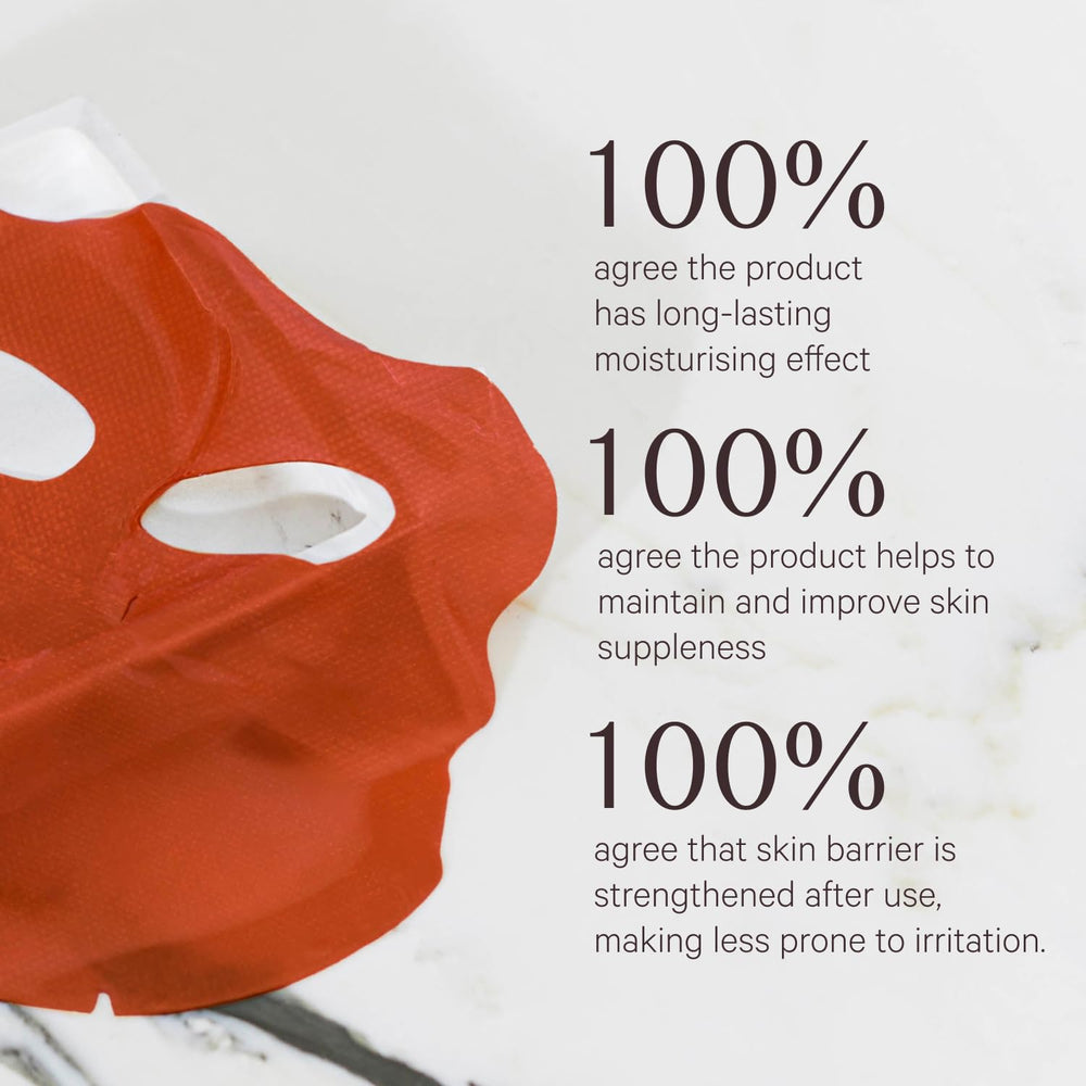 Mz Skin Vitamin-Infused Meso Face Mask ingredients closeup with hyaluronic acid and vitamin C