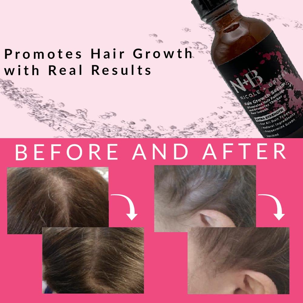 Lightweight, non-sticky N+B Hair Serum texture on hair.