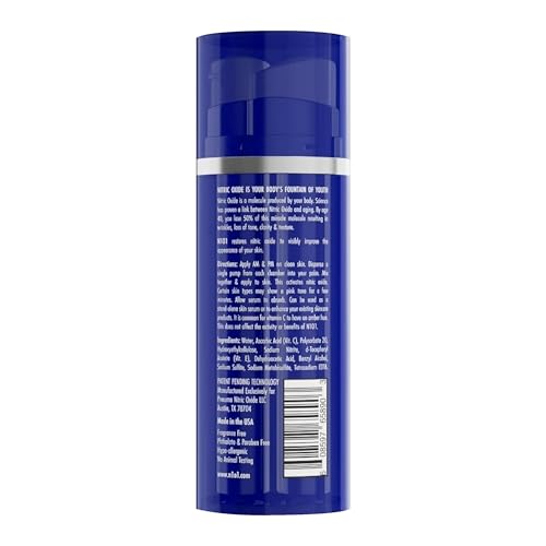 N1O1 Nitric Oxide Serum on face application suggests gentle spread and quick absorption.