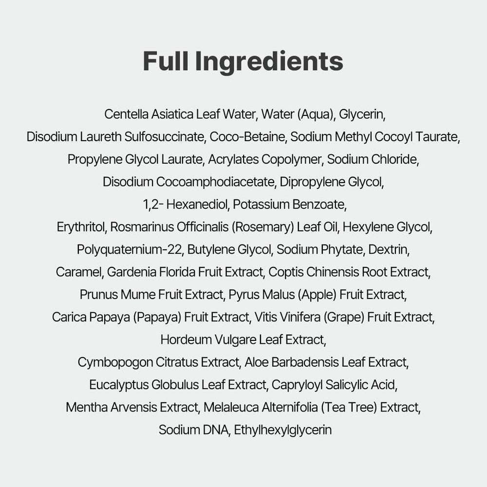 NACIFIC PDRN and green-grade surfactants provide gentle cleansing