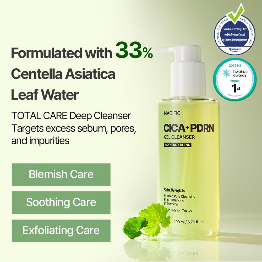NACIFIC Cica PDRN cleanser packaging showcased for premium sensitive-skin care
