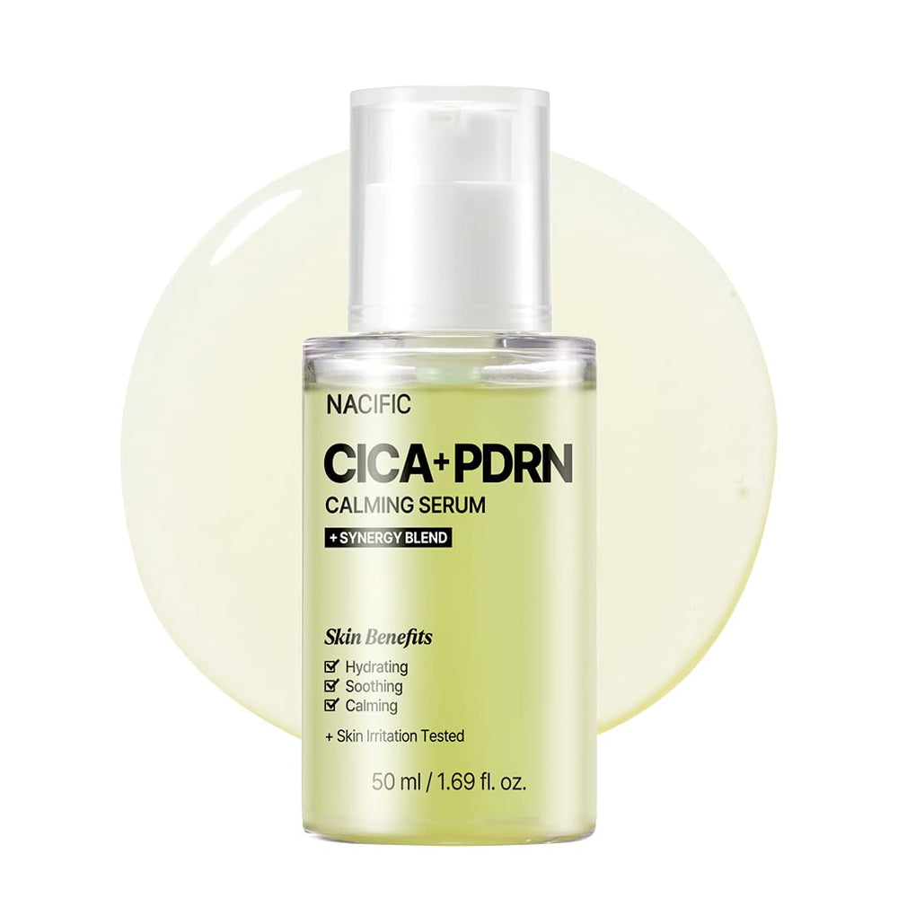 NACIFIC Cica PDRN serum bottle front view highlighting calming, hydrating care
