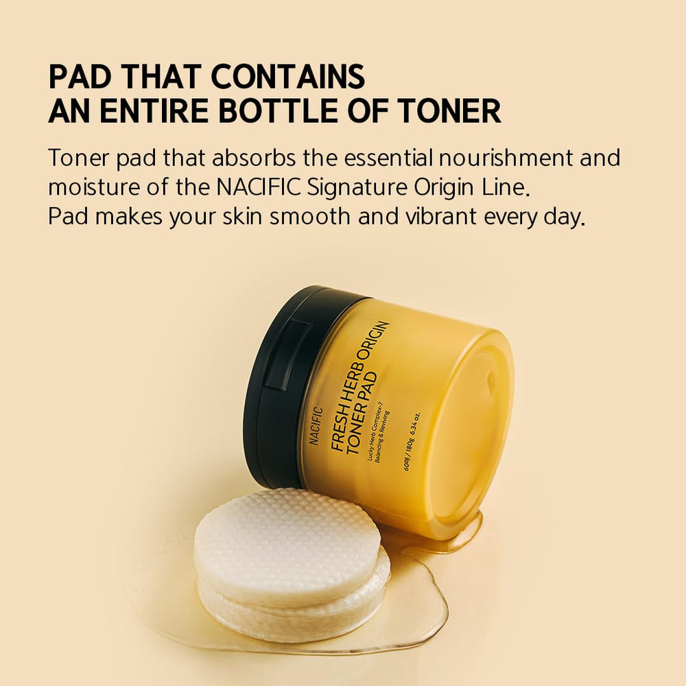 NACIFIC Fresh Herb Origin cotton pad close-up of texture near pores for refinement.