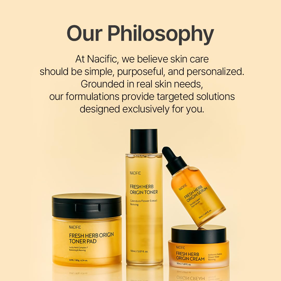NACIFIC Fresh Herb Origin daily routine with moisturizer.