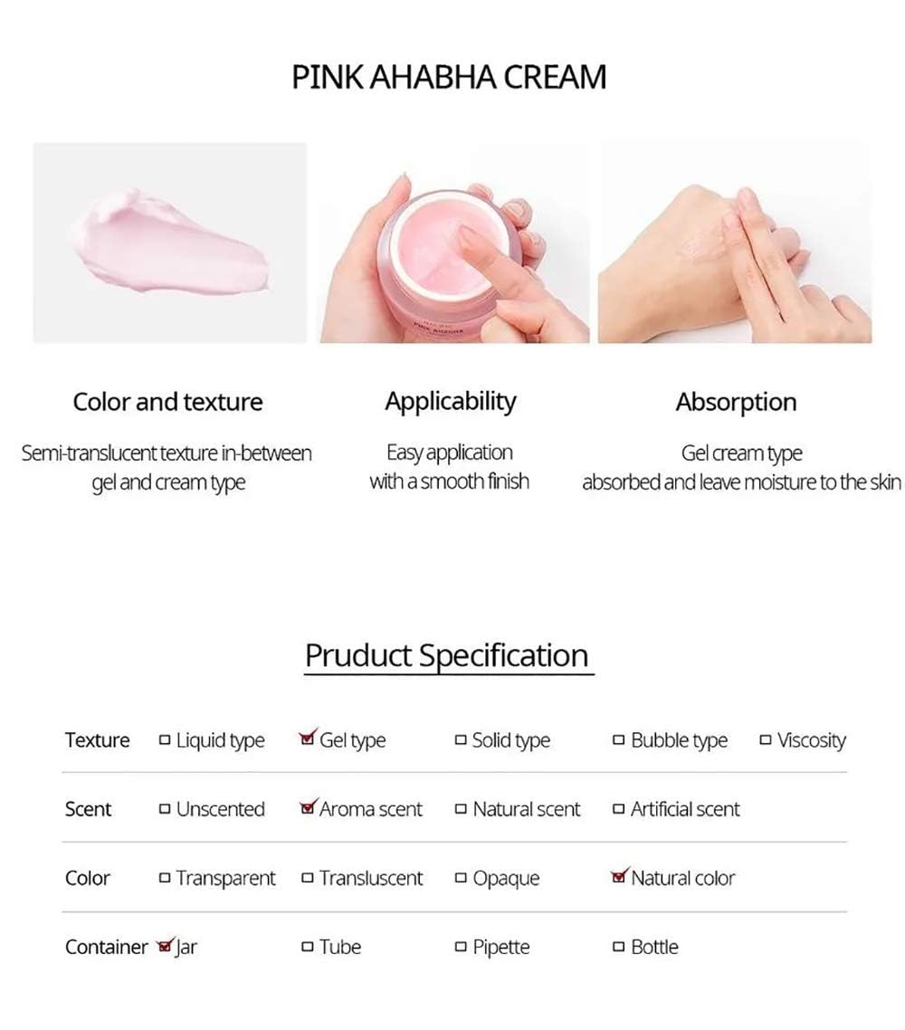 NACIFIC Pink AHA BHA Cream finish on clean skin for a fresh look.