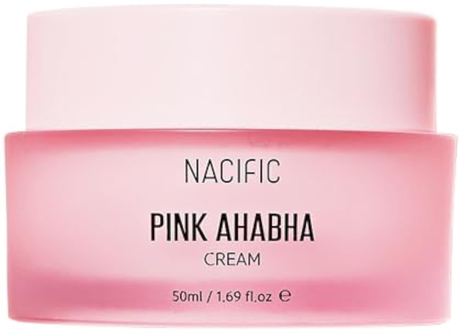 NACIFIC Pink AHA BHA Facial Cream packaging close-up highlights hydration.
