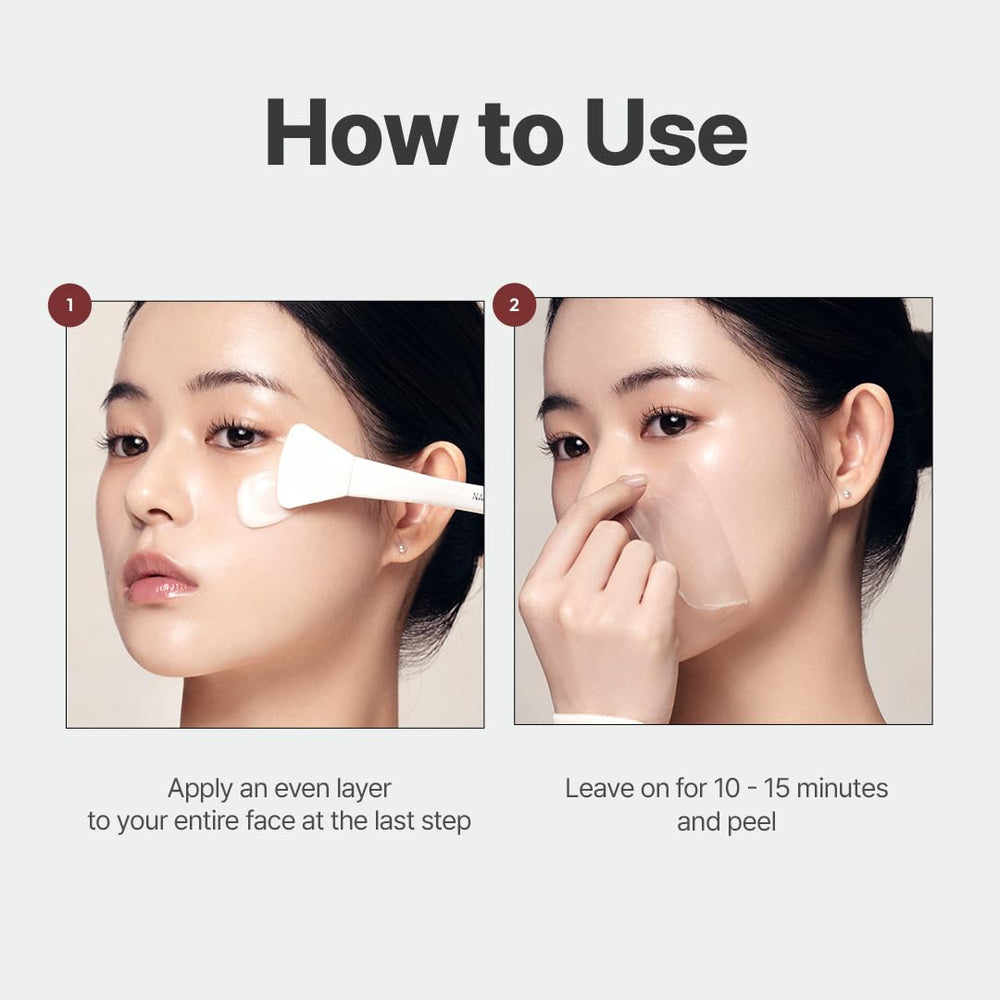 NACIFIC Rice Pepta Collagen mask close-up highlights smoother skin texture.