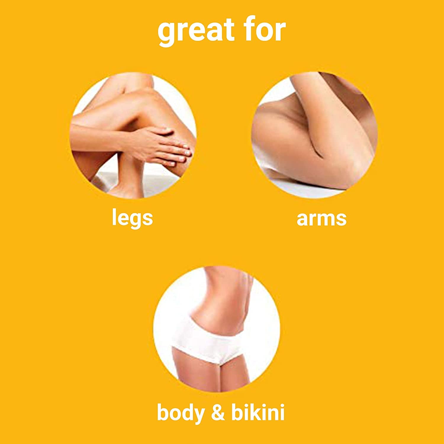 Applying on legs for efficient removal in around four minutes.
