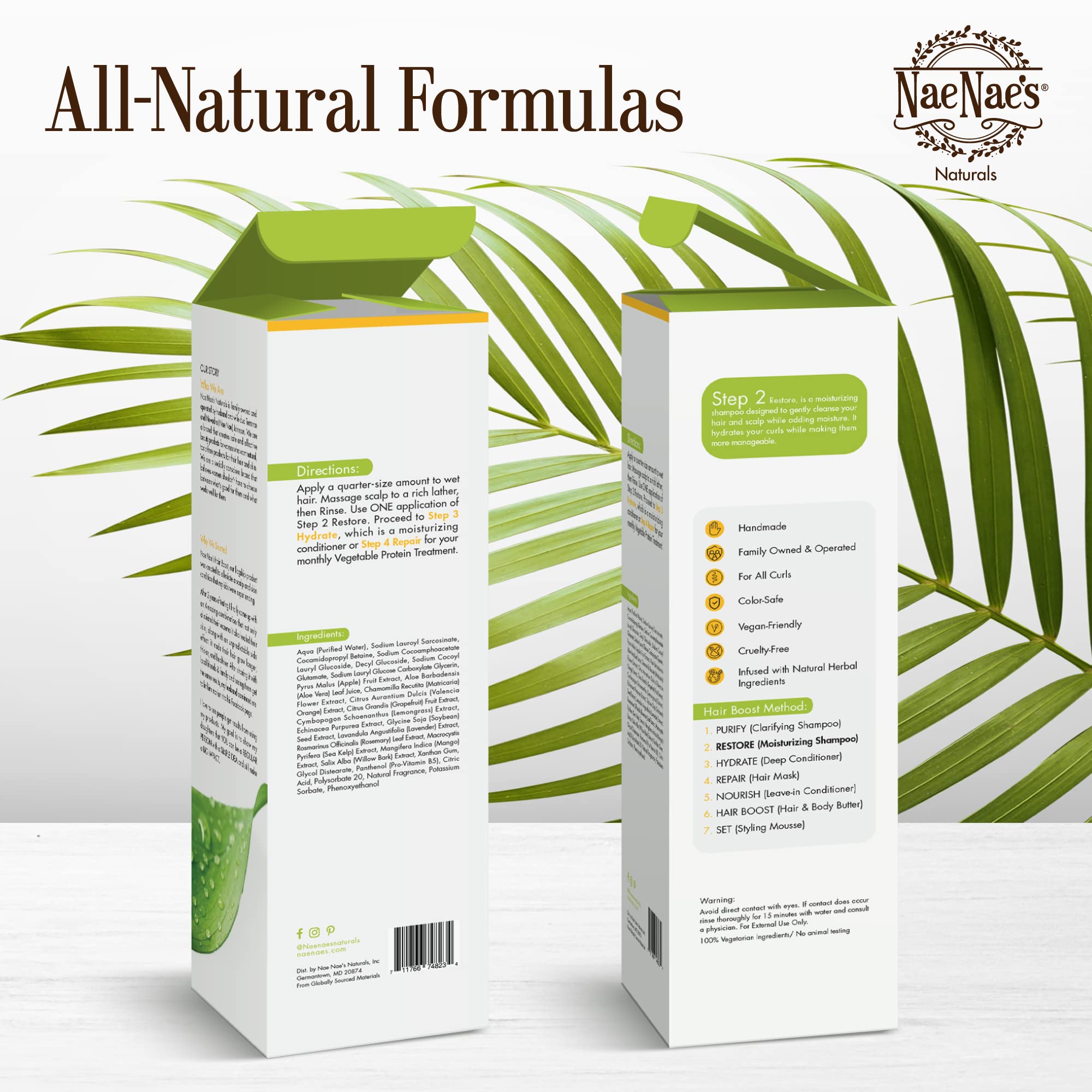 Nae Nae's Naturals Restore after-wash shine on healthy-looking hair